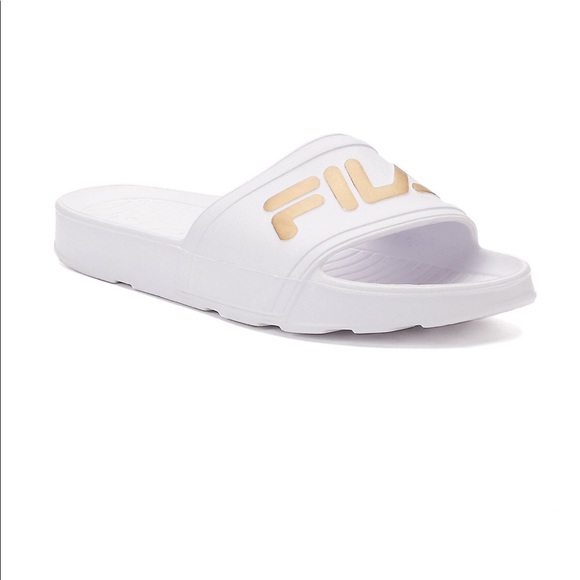 Fila Shoes - Fils slides sandals new white gold